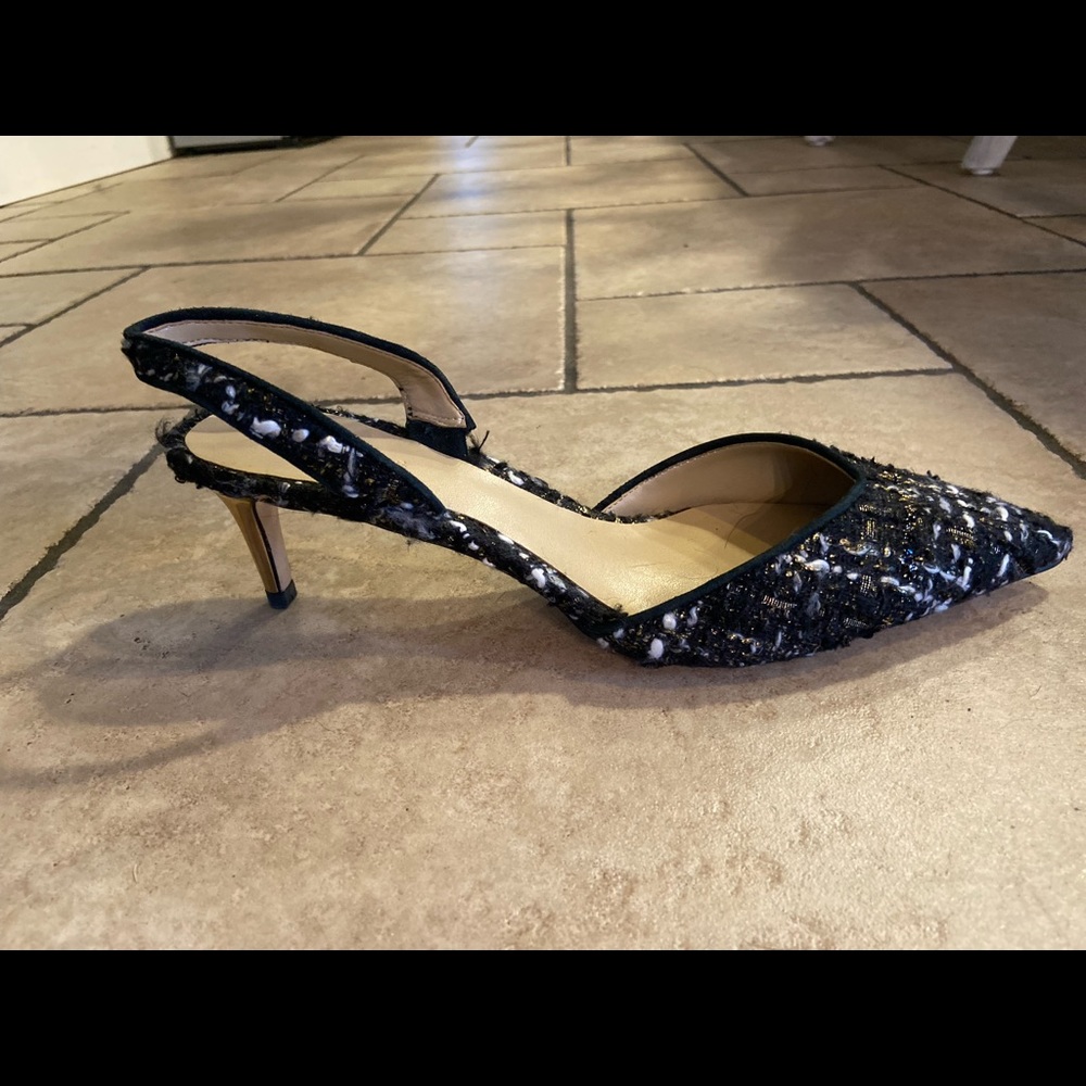 Sling back tweed Ann Taylor dress shoe